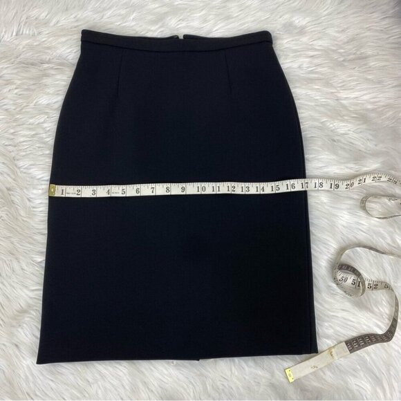 Valentino Women’s Black Quiet Luxury Boss Pencil Career Skirt‎ W26 - Picture 11 of 12
